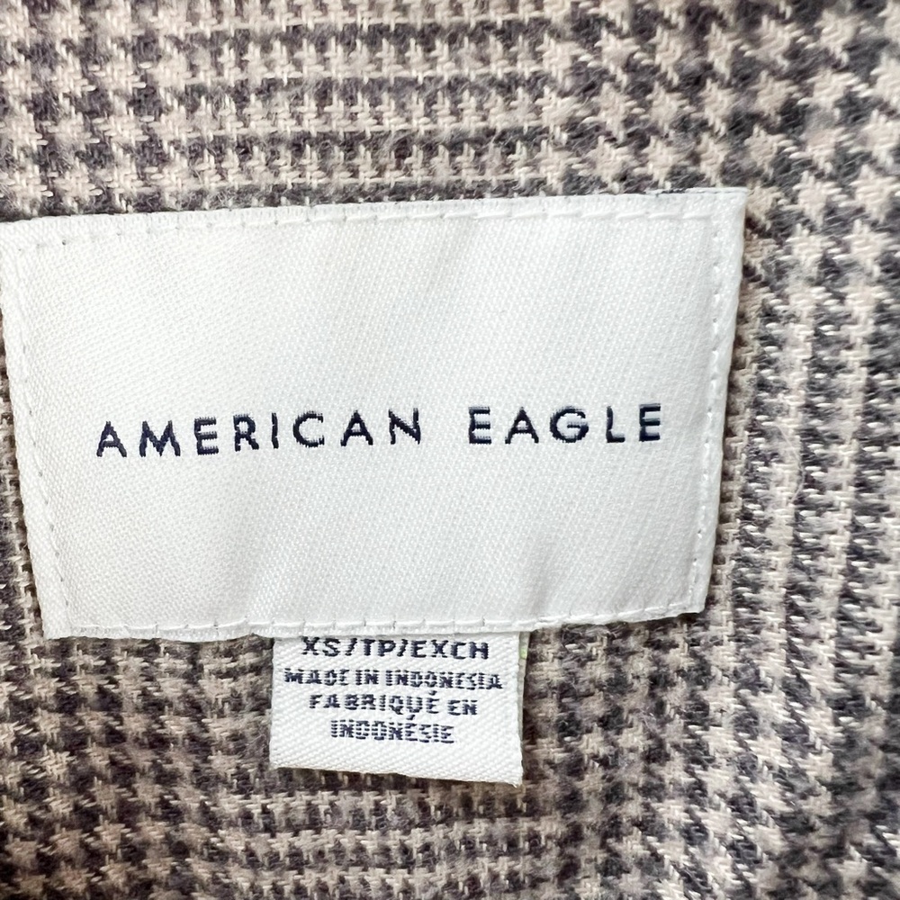 American Eagle Boxy Gingham Button Front Long Sle… - image 7